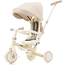 ⭐️新品⭐️多機能三輪車【イエロー】 7in1 安全設計1歳〜5歳 子ども用三輪車 7in1 1歳〜5歳対応 イエロー 黄色 多機能 安全設計