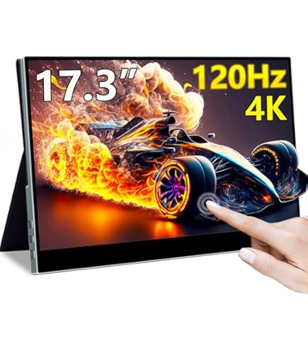 Amazon.co.jp: ポータブルモニター、17.3インチ4K FHD 3840x2160P 60Hz