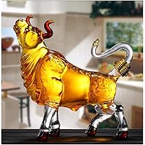 Amazon｜1000MLウイスキーデカンター、ユニークな牛の形をした