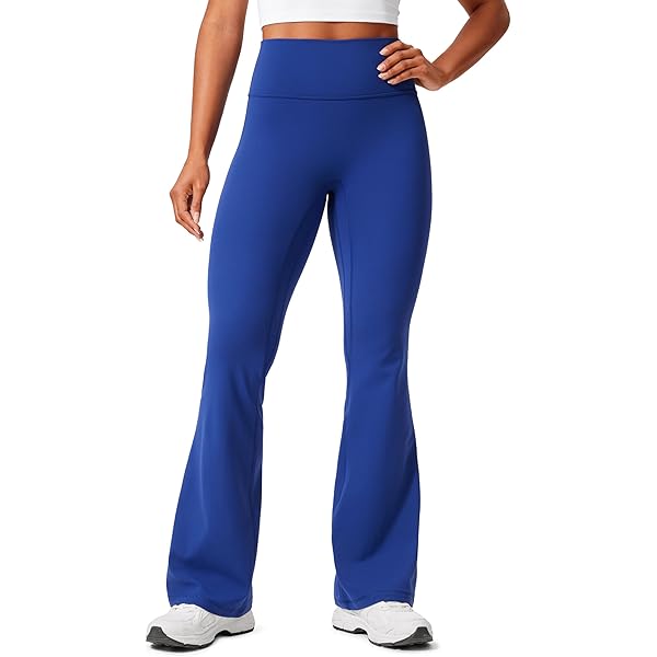 Blue Leggings PAVOI Active High Waisted Flare Leggings For Women