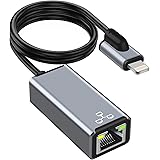 有線LANアダプター iPhone/iPad用 Lightning-RJ45 イーサネット 変換アダプタ 30-100/Mbps高速安定転送 有線アダプタ在宅勤務 ウェブ会議対応 海外旅行 iPad/iPhone 13/iPhone 12 Pro/1