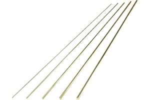 FregocS 真鍮線 1mm 1.5mm 2mm 2.5mm 3mm 長さ 250mm 便利な 5本 セット (ホビー プラモデル DIY) MSW5S
