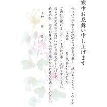 Amazon 官製 10枚 寒中見舞はがき 故人へ届いた年賀状へ返信 手書き記入タイプ喪中用 No K818c 官製ハガキ ヤマユリ 裏面印刷済み ポストカード 絵柄付はがき 文房具 オフィス用品