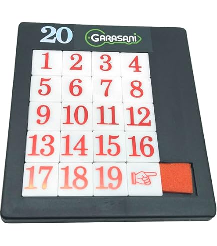 ★てる　パズル2個 Amazon.co.jp: プラスチックスライド19数字パズル - 2パック