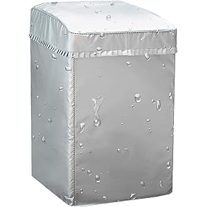 Aoitori 洗濯機カバー 全自動洗濯機適用 耐用5年保証 S(52*54*88cm 5～6kg対応) シルバー