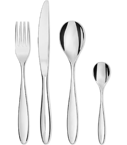 Alessi nouvo milano カトラリーセット Amazon｜Nuovo Milano by Ettore Sottsass 24 Piece Flatware