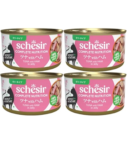 Amazon.co.jp: Schesir(シシア) キャットフード ツナwithエビ 85g×4缶