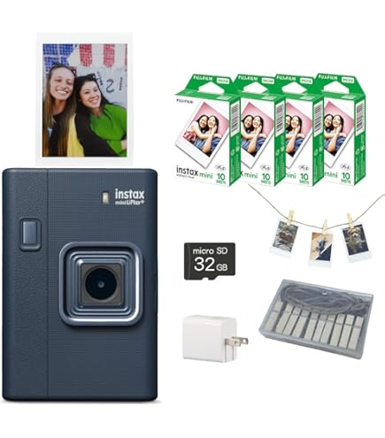 Amazon | instax mini LiPlay、ブラッシュゴールド | インスタント