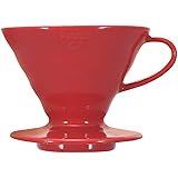 HARIO (ハリオ) V60 02 コーヒードリッパー セラミック レッド コーヒードリップ 1~4杯用 VDC-02R