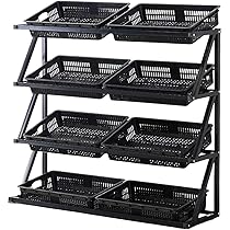 3+3 6面分 青果 業務用 棚 ワゴン 可変式 スーパー 果物 野菜 台 陳列