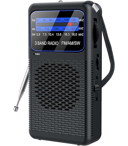 Amazon.co.jp: AM FM SW 3バンドポケットラジオ、ポータブルバッテリー