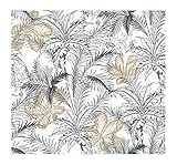 York Wallcoverings AT4152SMP Ashford Toiles Leaf Toile 8-Inch x 10-Inch Wallpaper Memo Sample, White