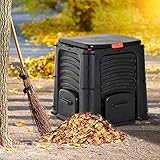 新しいmtn-g Outsunny 400l Eco Friendly有機廃棄物コンバータGarden Compost Binブラック
