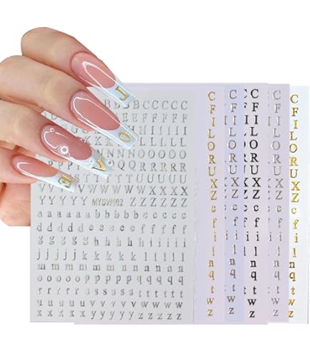 Amazon | 名前 ネイルシール【アルファベット・イニシャル】デザイン