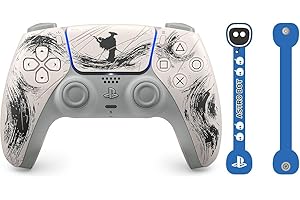 【純正品】DualSense ワイヤレスコントローラー "Ghost of Yōtei" ブラック リミテッドエディション(CFI-ZCT1JZ8) 【Amazon.co.jp限定】 アストロボットデザイン コードホルダー 付