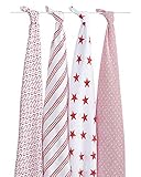 aden + anais Classic Muslin Swaddle Blanket 4 Pack - Product (RED) Special Edition by aden + anais [