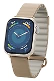 エレコム アップルウォッチ バンド Apple Watch 41mm 40mm 38mm マグネット ソフトレザー グレージュ AW-41BDLMAGGB