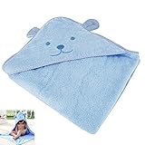 hotbestベビーバスタオル 新生児 赤ちゃん フード付き ポンチョマント 吸水速乾 柔らかい肌触り バスタオル お風呂 出産のお祝い