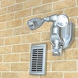 iimono117　人感 センサーライト / LED 2灯 ソーラーライト LEDライト 人感センサー ガーデンライト 照明 ソーラー ライト (シルバー, 2個セット)