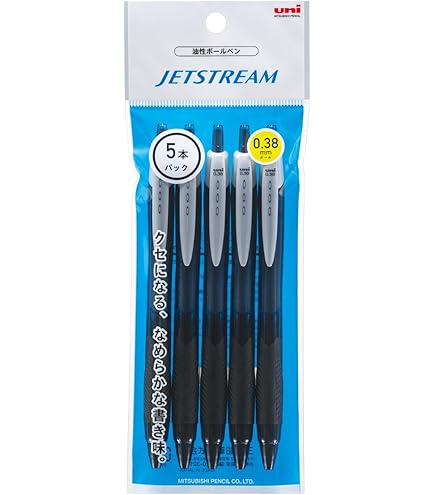 Amazon | 三菱鉛筆 油性ボールペン ジェットストリーム 0.38 黒
