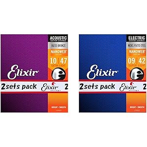 【セット買い】Elixir エリクサー アコースティックギター弦 NANOWEB 80/20ブロンズ Extra Lig…
