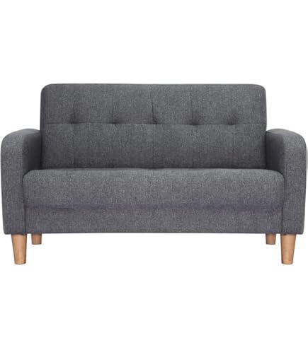 Amazon｜Cacoltr ソファー 2人掛け 肘付き 天然木脚 幅約110cm 簡単