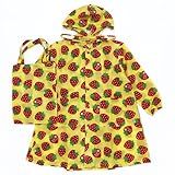 キッズフォーレ Kids Foret レインコート イチゴ イエロー 手提げ袋付き (L(120cm))