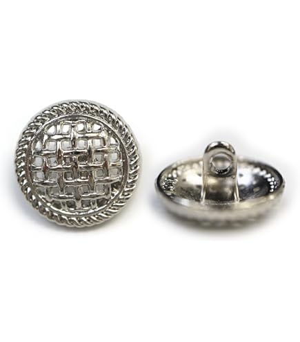 Amazon | メタルボタン 丸型 足つき キルティング風 【ゴールド