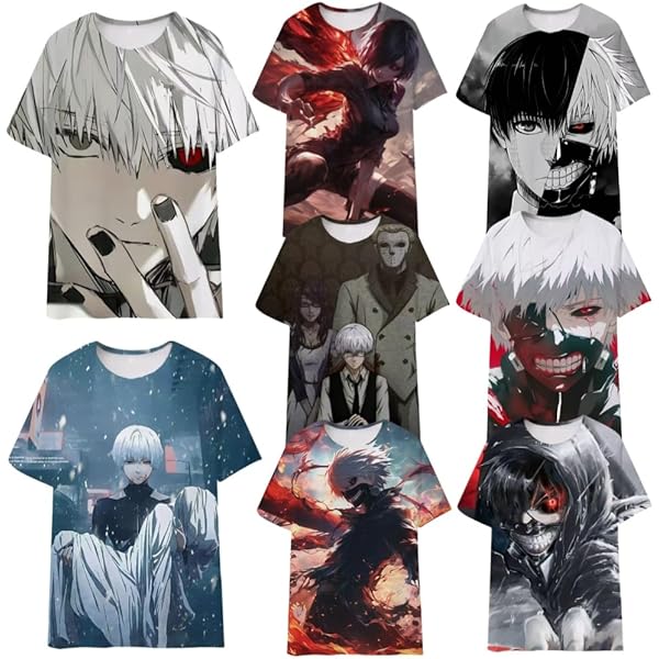 Amazon | 金木研 カネキ ケン Tシャツ 東京喰種 半袖 夏服 上着