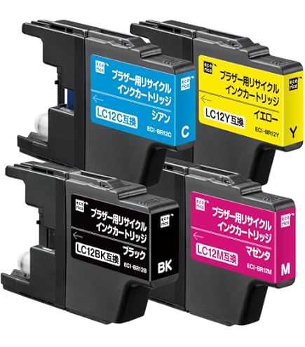 Amazon.co.jp: ブラザー用LC12インク (C/M/Y) 3本セット ブラザー用