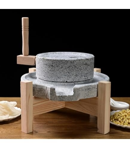 Amazon.co.jp: 石臼 家庭用製粉機 手挽き穀物粉 天然石ミル