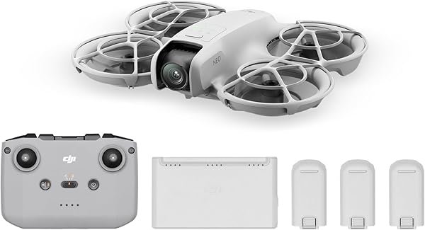 DJI Neo Fly More Combo, Mini Drone with 4K UHD Camera for Adults, 135g Self Flying Drone that Follows You, Palm Takeoff, Subject Tracking, QuickShots, Stabilized Video, with RC-N3 and 3 Batteries - 1