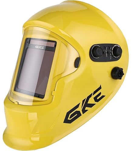 Amazon | GKE 溶接面 自動遮光溶接面 0.0003秒高速自動遮光 遮光度DIN4