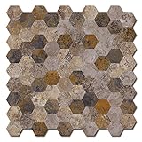 PVC自己粘着モザイク壁タイル?Peel and Stick Backsplash Forキッチン 12W*12L
