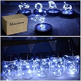 abkshine 5パックSolar Mason Jarふた ブラック ABSK005