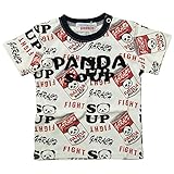《初夏盛夏対応》 GARACH(ギャラッチ) 天竺PANDA SOUP半袖Tシャツ 100cm/Iv NO.AH-1721310
