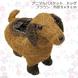 アニマルバスケット ドッグ ブラウン 内径9×9cm