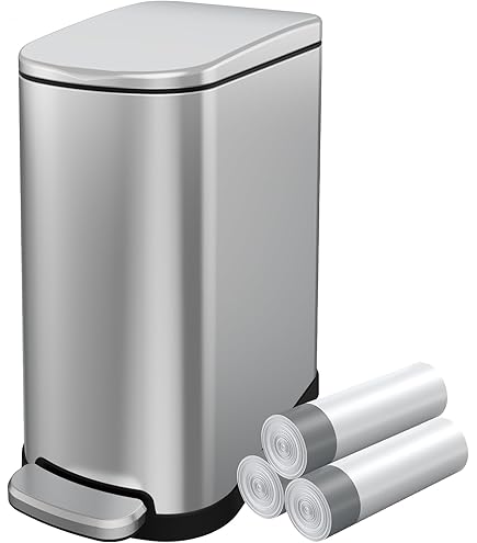 Garbage Can Magshion 1.3 Gallon Stainless Steel Trash Can With