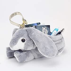Amazon Co Jp ウサギ ストラップ付 アニマルポーチ ぬいぐるみ ペンポーチ スマホポーチ Sq074 家電 カメラ