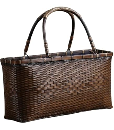 Amazon.co.jp: ハンドバッグ 籠バッグ 竹かご バッグ 手作り竹バッグ