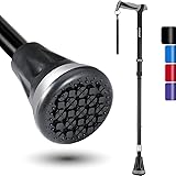 Rehand All Terrain Walking Cane, Colorful Foldable Walking Sticks for Seniors & Adults, Pivot Tip and Heavy Duty Mobility Aid