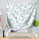 Tovadoo クリスマス用品 メリークリスマス クリスマスイブ クリスマスパーティー イベント用 壁掛け 室内飾り テーブルクロス 座りシート ビーチマット 多色 プレゼント