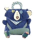 Yiigoo 子供用バッグ　バックパック　リュックサック　デイパック　コーデュロイ　熊　可愛い　動物形　おしゃれ　男の子　女の子　ベビー　男女兼用　通園　通学　お土産　プレゼント　ブルー
