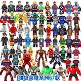 67pcs /セットミニフィギュアSuper Heroes Marvel。DCシリーズスーパーマンバットマンハルクブロック