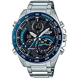 EDIFICE エディフィス CASIO カシオ Bluetooth ブルートゥース スマホ連動 タフソーラー ECB-900DB-1B クロノグラフ カレンダー アナログ デジタル ブラック ブルー ビジネスウォッチ スポーツウォッチ ステンレス 