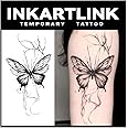 INKARTLINK 2 Weeks Butterfly Cell Colored Tattoo Stickers 2 Weeks Butterfly Cute Waterproof Tattoo Stickers Tattoo Stickers Long Lasting Temporary Tattoos Trendy Women Bowtie