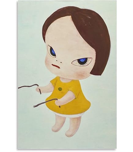 Amazon.co.jp: 奈良美智 ポスター [勉強中(特別額装版)] : ホーム