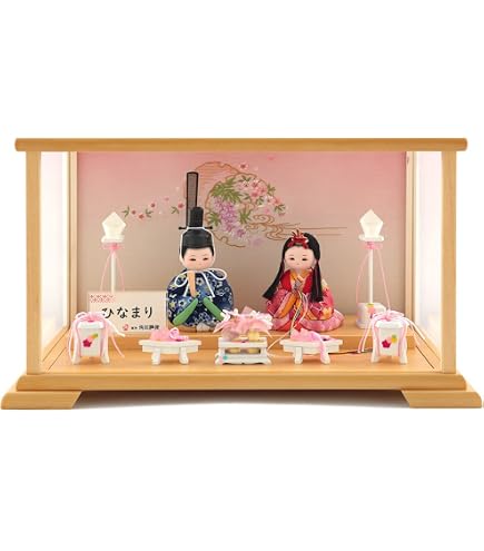 Amazon | 市松人形 齊藤公司作 江戸木目込み ミニ松 820859 口閉じ