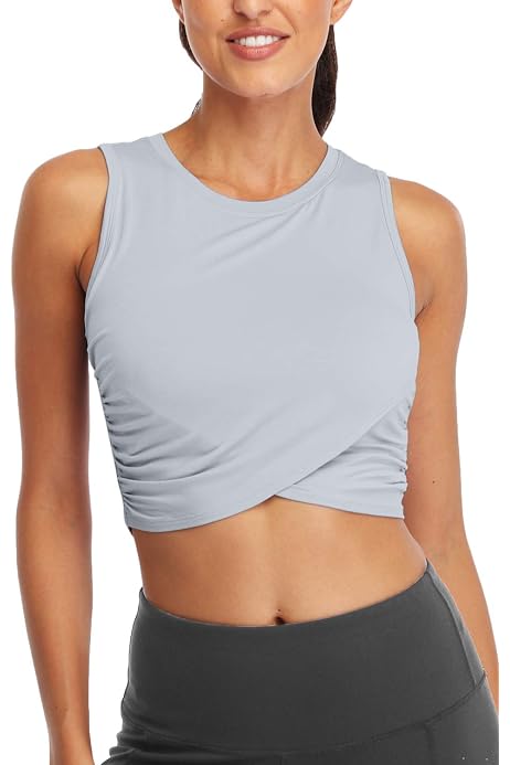 Workout Tops Flowy Gym Workout Crop Top 