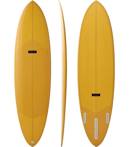 Amazon | nanazero WOOD SKIN サーフボード MID02 ツインピン 6'8